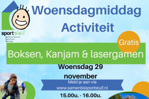 Poster woensdagmiddag activiteit