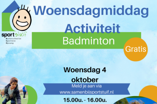 Poster woensdagmiddag activiteit