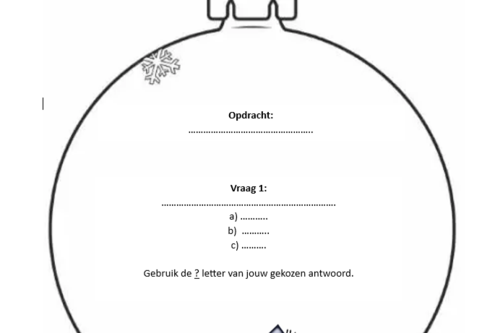 Kerst Speurtocht 2024 - Voorbeeld Kerstbal