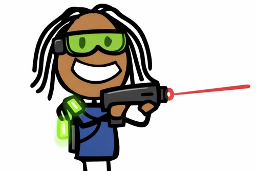 Foto bij Glow in the dark Lasergamen