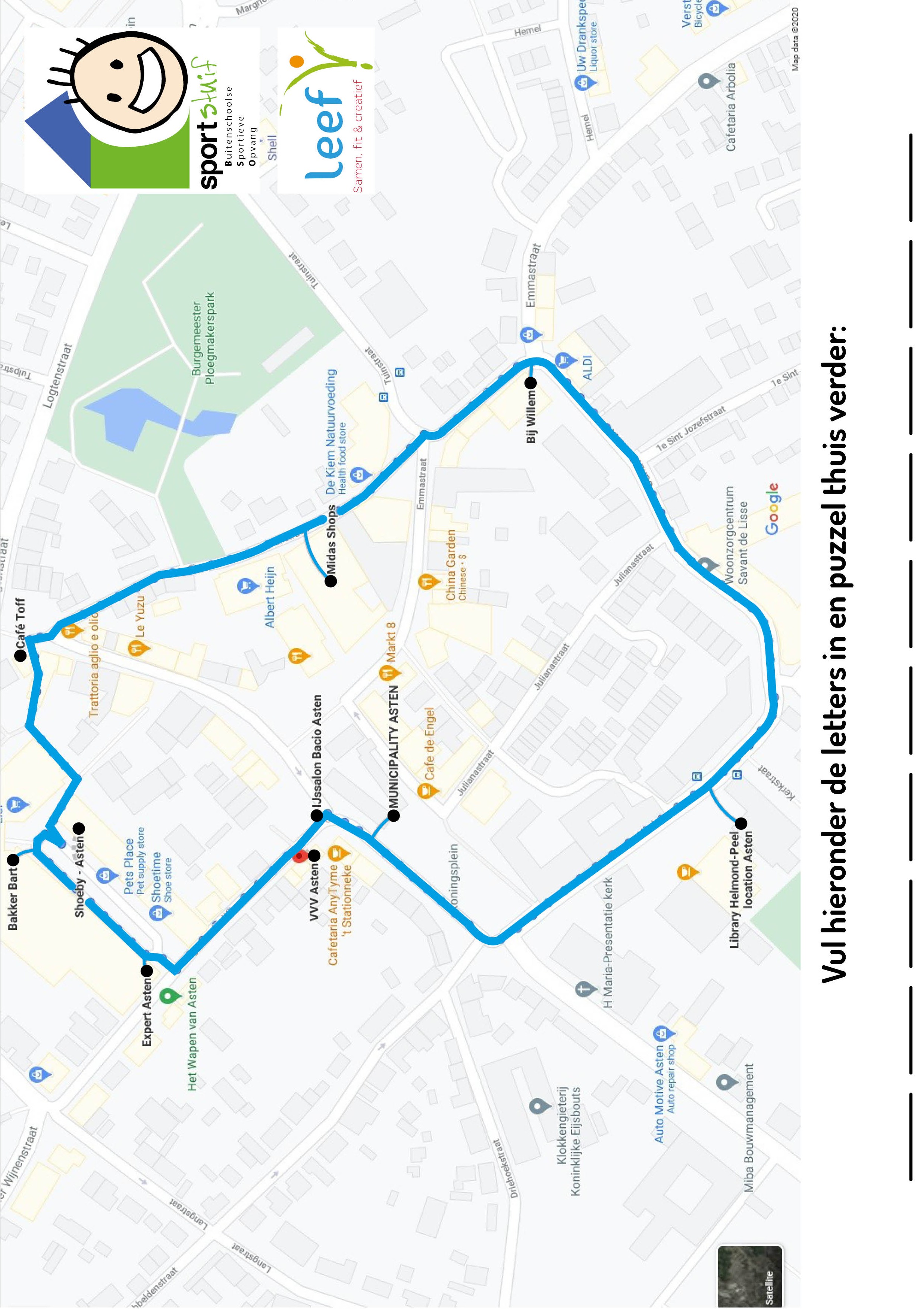 Plattegrond Kerstmannenletters