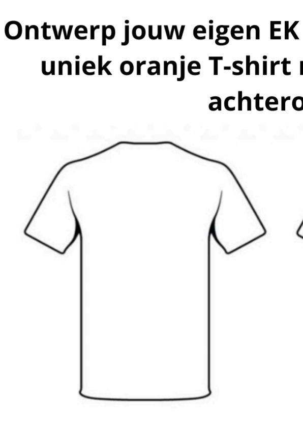 Ontwerp je eigen EK T shirt Samen Bij Sportstuif